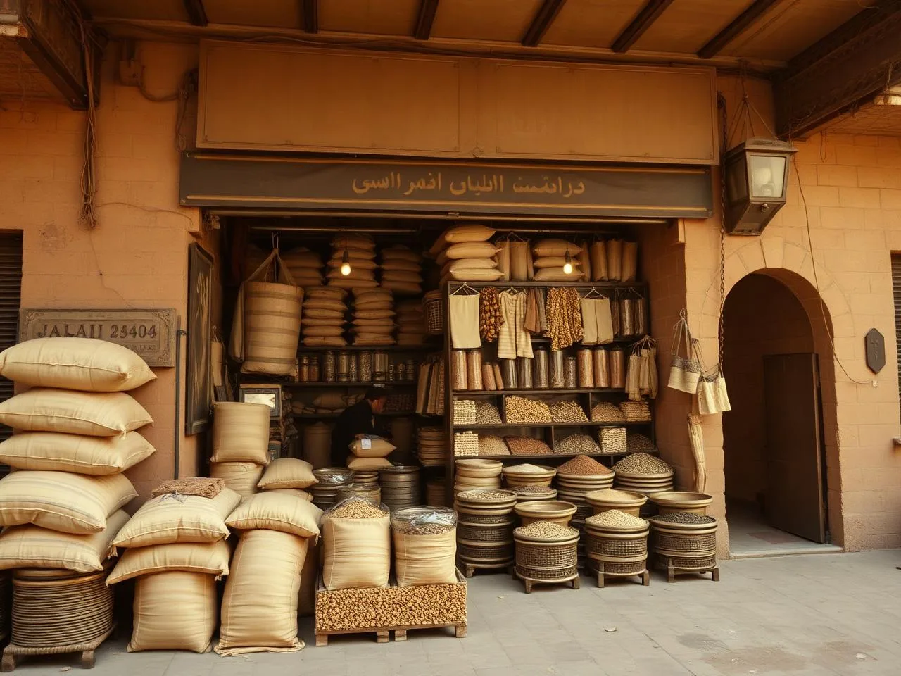 A traditional merchant shopfront recalling the family's trading heritage